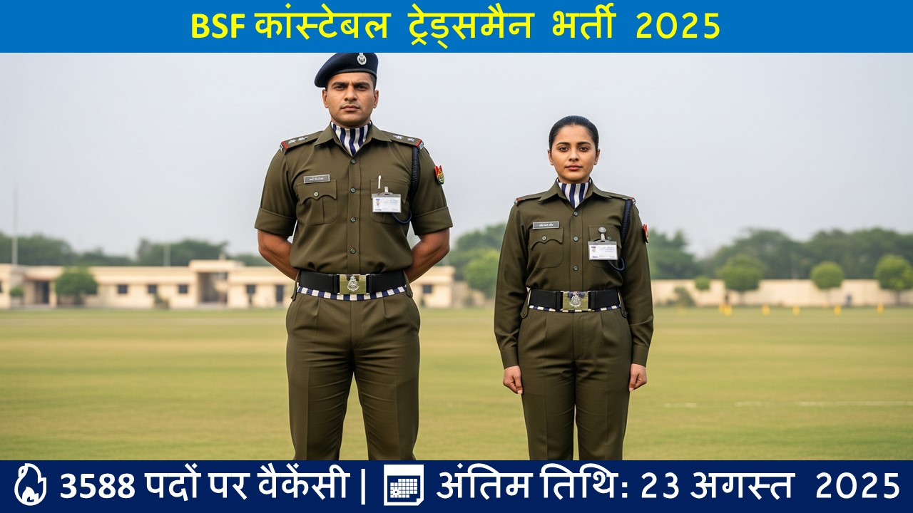 BSF कांस्टेबल ट्रेड्समैन भर्ती 2025