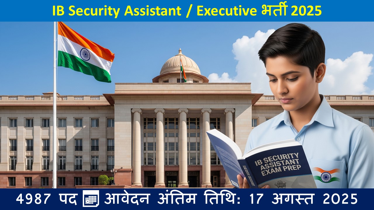 IB Security Assistant / Executive भर्ती 2025