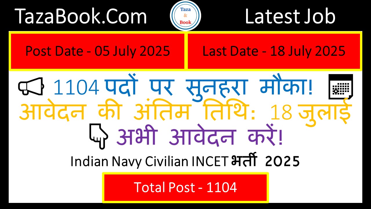 Indian Navy Civilian INCET भर्ती 2025