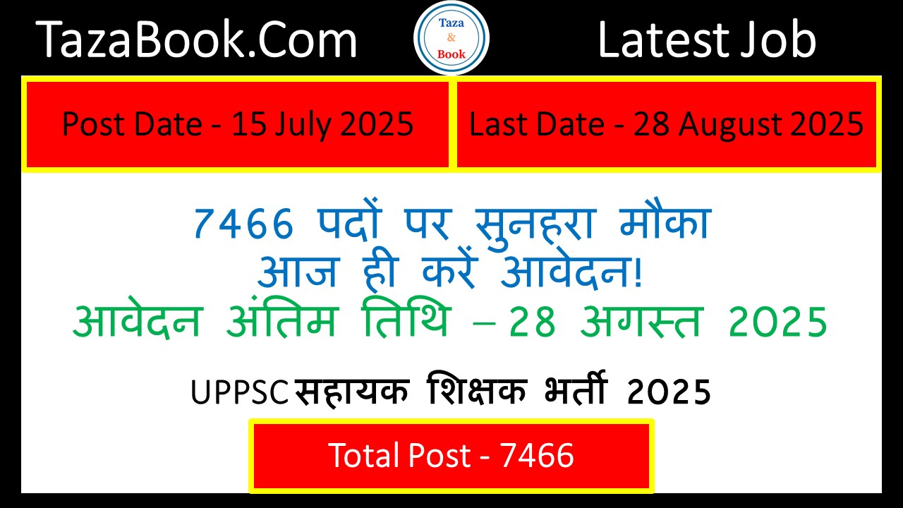 UPPSC सहायक शिक्षक भर्ती 2025