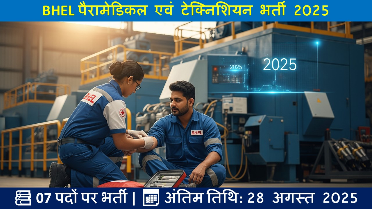 BHEL पैरामेडिकल एवं टेक्निशियन भर्ती 2025