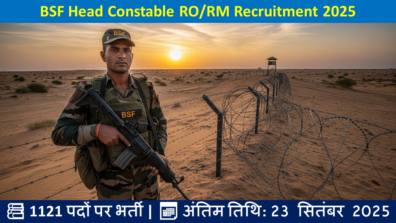 BSF Head Constable RO/RM Recruitment 2025