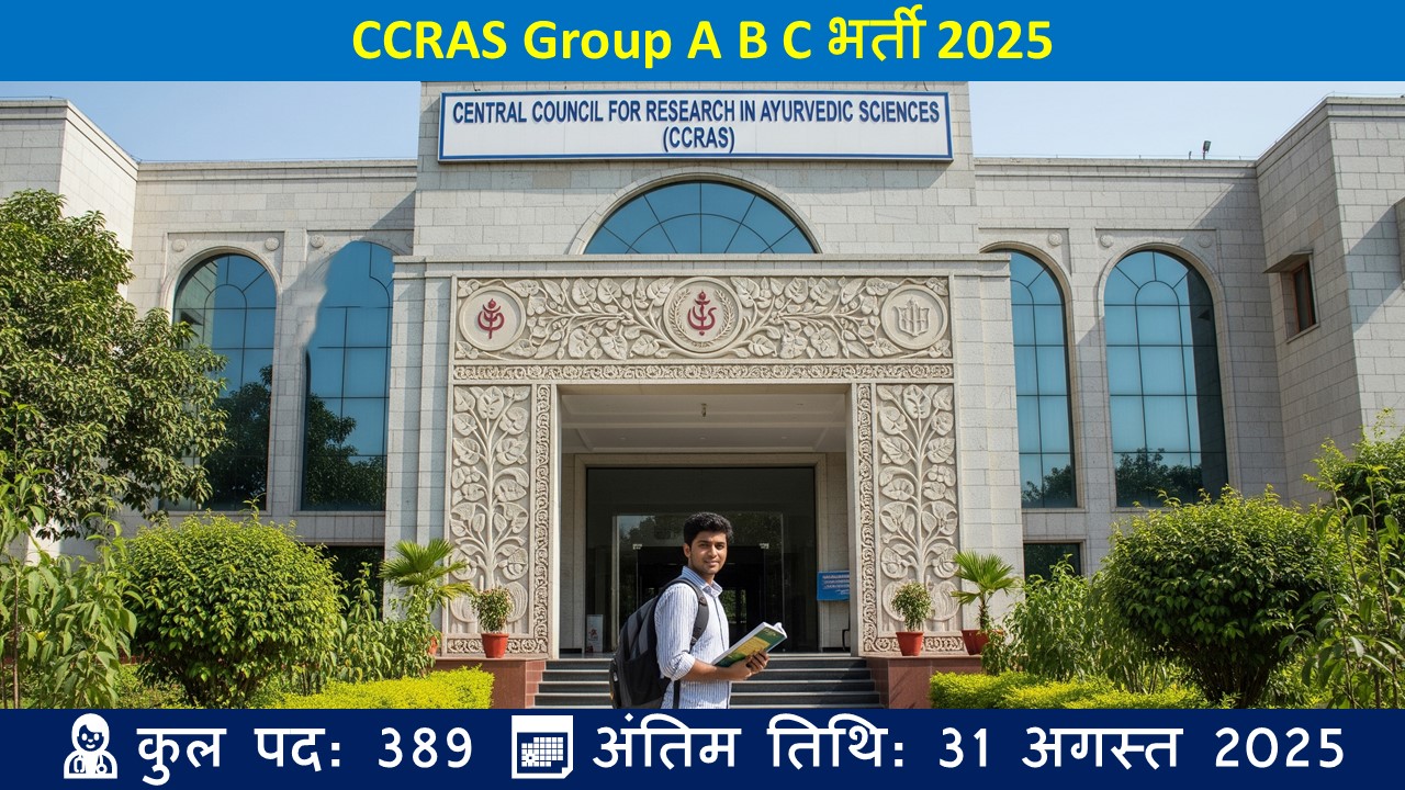 CCRAS Group A B C भर्ती 2025