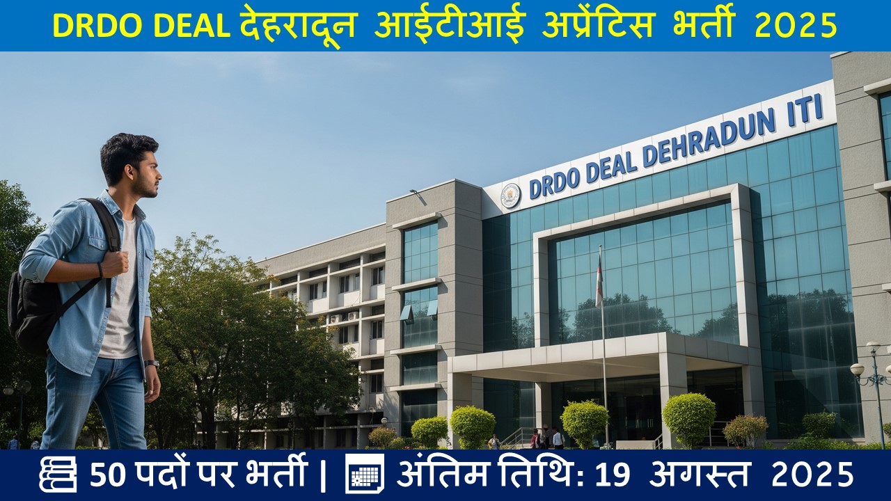 DRDO DEAL देहरादून आईटीआई अप्रेंटिस भर्ती 2025