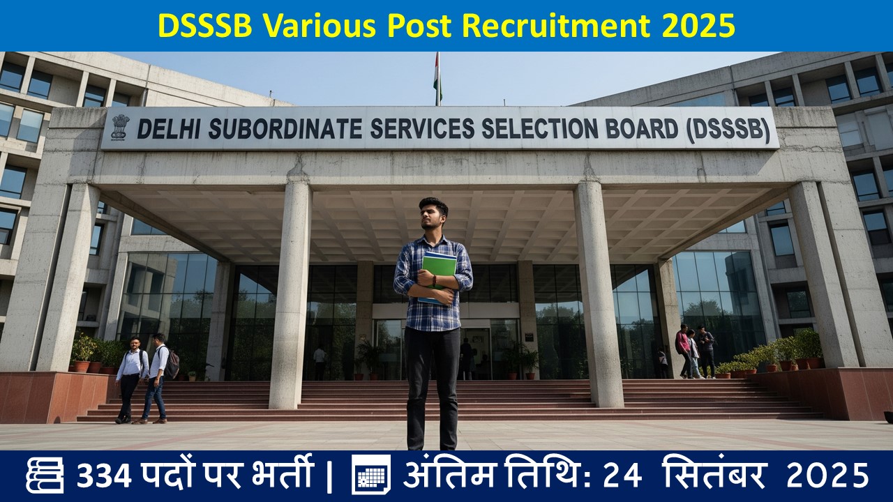 DSSSB Various Post Recruitment 2025