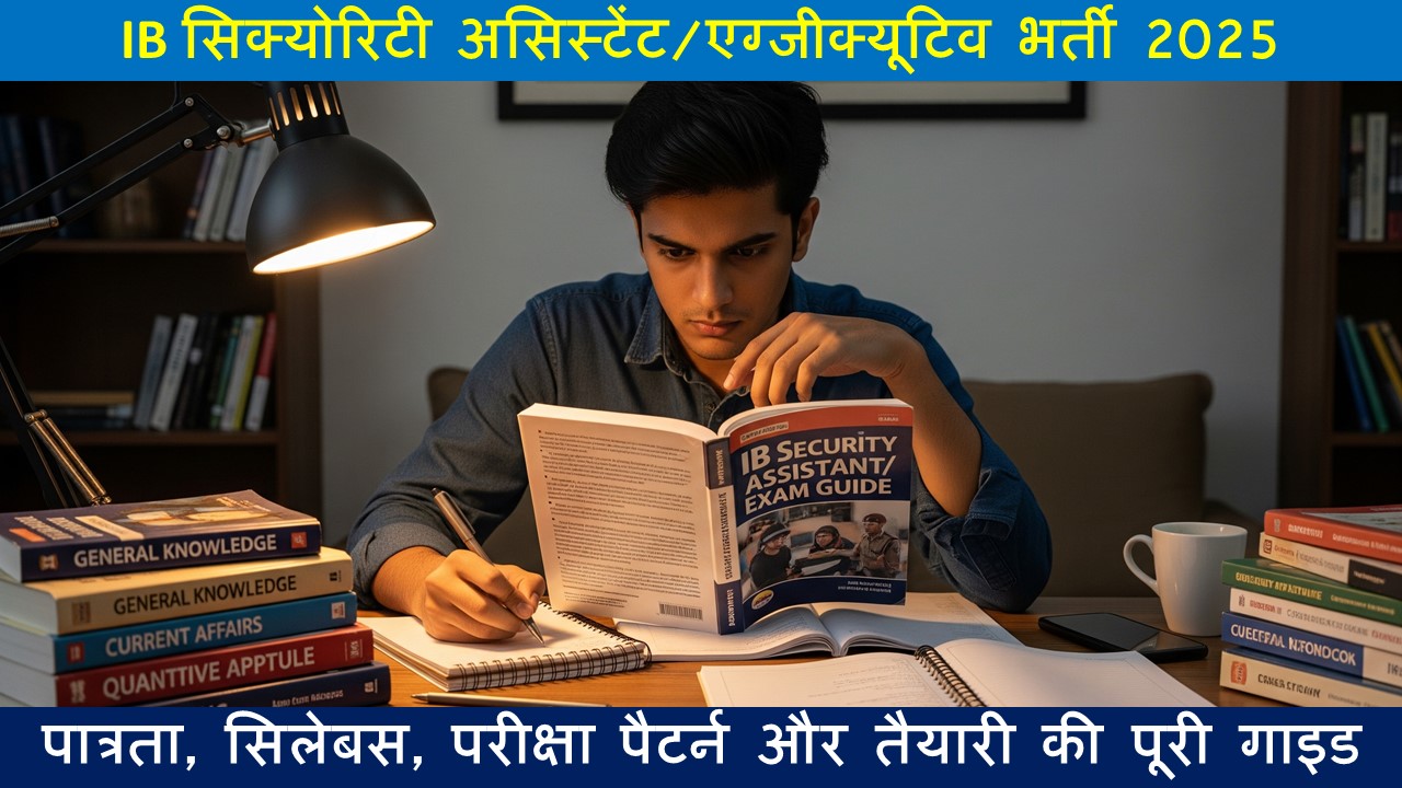 IB सिक्योरिटी असिस्टेंट/एग्जीक्यूटिव भर्ती 2025