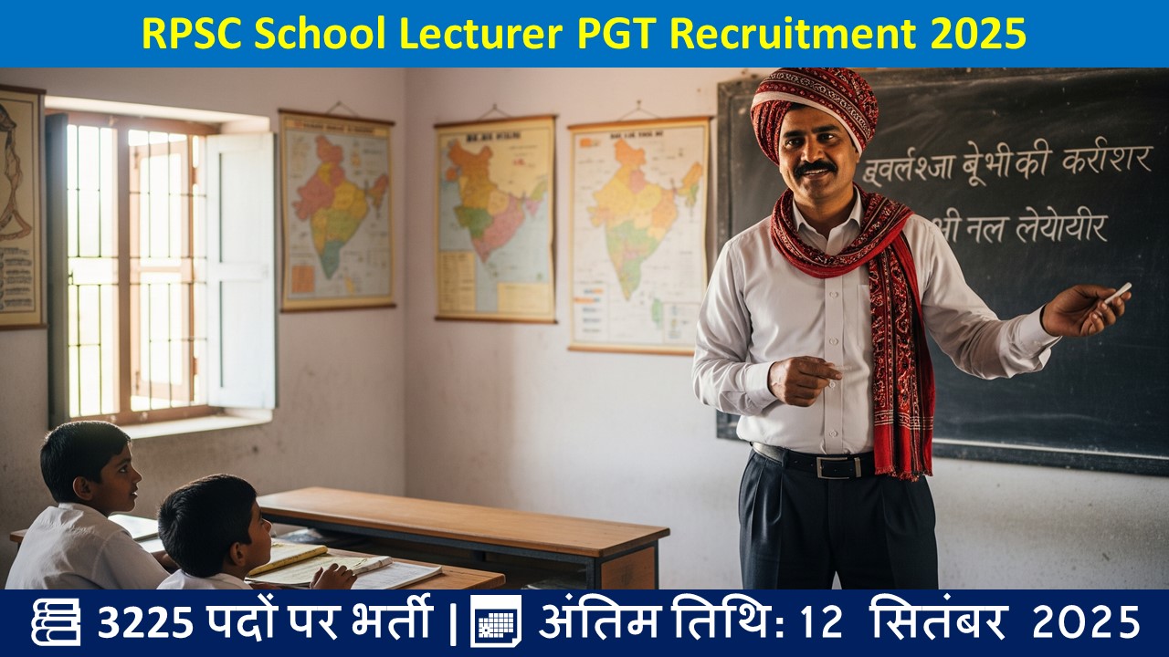 RPSC School Lecturer PGT Recruitment 2025