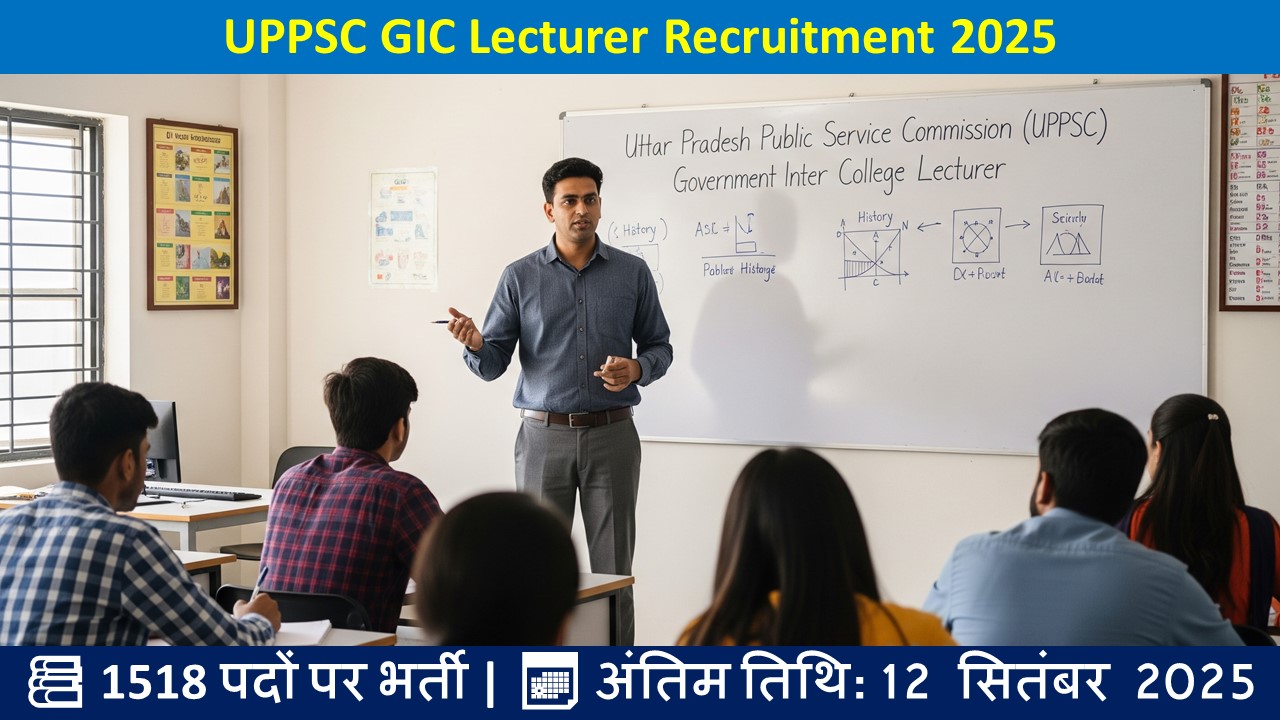 UPPSC GIC Lecturer Recruitment 2025
