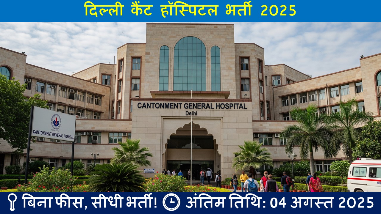 दिल्ली कैंट हॉस्पिटल भर्ती 2025