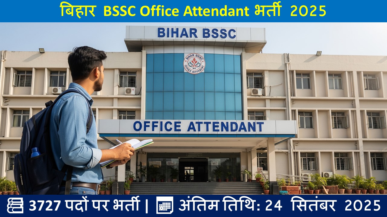 बिहार BSSC Office Attendant भर्ती 2025