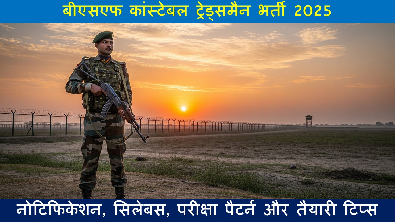 बीएसएफ कांस्टेबल ट्रेड्समैन भर्ती 2025