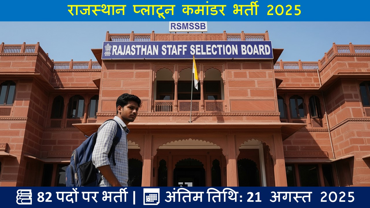 राजस्थान प्लाटून कमांडर भर्ती 2025